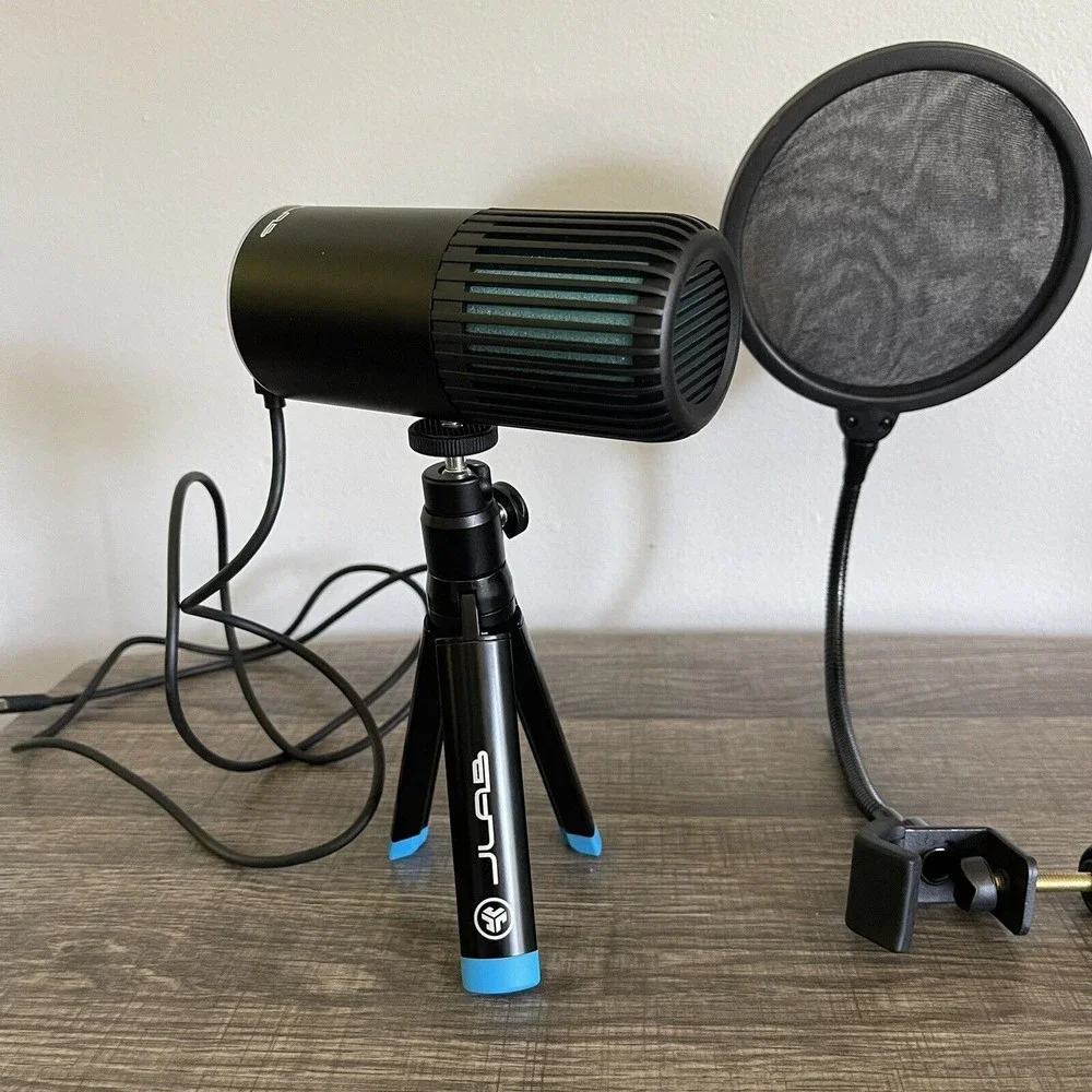 JLab Talk Go USB Microphone - Black (MTALKGORBLK4) And Filter